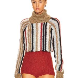 NWT Aisling Camps Striped Multicolor Turtleneck Sweater sz M